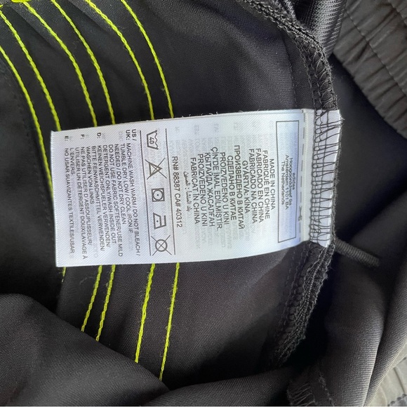 Adidas Black and Neon Green Track Pants with Signature Stripes - Picture 7 of 7